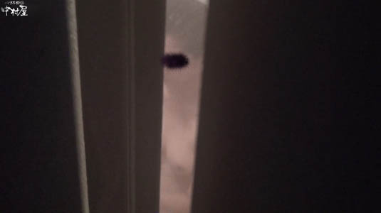 わずかに開いている窓からお風呂を覗く